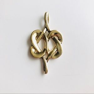 Franklin Mint Gold Vermeil Hearts Entwined Pendant